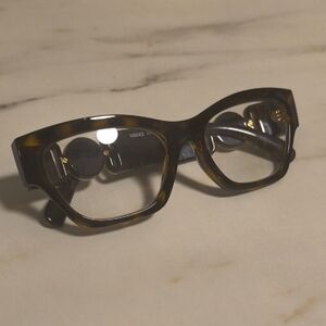 Versace Black Gloss Rectangular Sunglass Arms